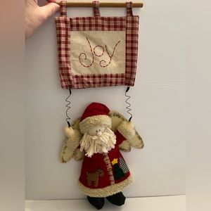 VTG Russ Country Crafted Angel Santa Claus Christmas Wall Decor 18”